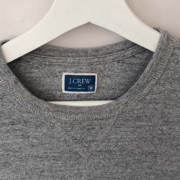 JCREW Cotton Crewneck Grey top. Grey, soft, long sleeve.Size M - Picture 3 of 8